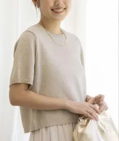 NOLLEY'S ベージュ 半袖ニットのサムネイル