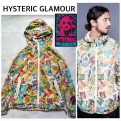 完売品✨ヒステリックグラマー 総柄パーカー ナイロン フーデッドJK マルチ F
