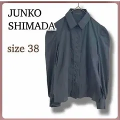 JUNKO SHIMADA コットンブラウス 薄手 シャーリング袖 比翼ボタンのサムネイル