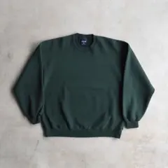 90s H.I.S ブランク スウェット グリーン XL USA製 希少