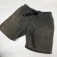 90s ワイルドシングス コットンハーフパンツ カーキ系 チェック柄