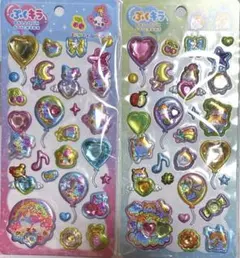 ぷくキラ チャームステッカー はむちゃんずわーるど　まじかるみゅーちゃん