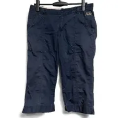 00s NIKE 膝下丈 ショートパンツ 紺 L クロップド丈