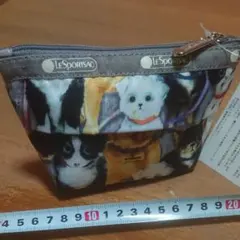 レスポートサック犬柄ポーチ