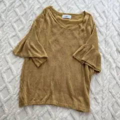 AZUL BY MOUSSY 半袖 サマーニット マスタードのサムネイル