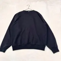 yt031 オールドユニクロ トレーナー 長袖スウェット L 黒 ゆるだぼ