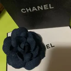CHANEL カメリア コサージュ ブローチ ツイードネイビー新品未使用箱有りのサムネイル