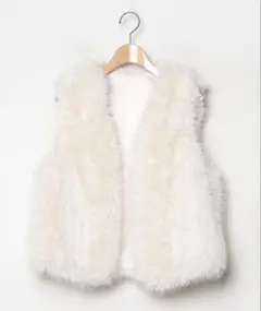 me+em select ファーベスト ショート丈　ホワイト