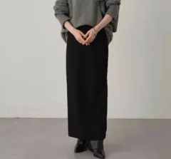 ラウンジドレス　ポンチzipスカート　ブラック　Fのサムネイル