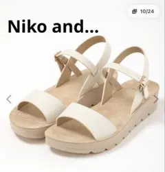 ニコアンド オリジナル厚底ネックサンダル アイボリー Mのサムネイル