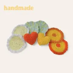 ぷっくりハート♥︎アクセサリー 編み物 8点セット ハンドメイド