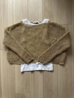 ZARA ザラ　クロップド　サマーニット