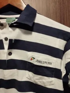 ARNOLD PALMER ストライプ ポロシャツ風 長袖