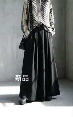 4/19限定　最終値下げ　アンティカ 新品　ワイドパンツ　ブラック