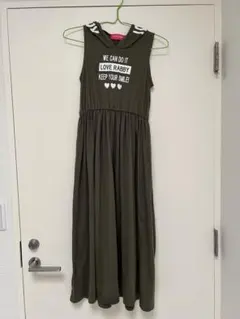 150cm フード付きワンピース カーキ　【美品】Love Rabbyのサムネイル