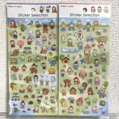 【2枚セット】gaia デザインシール 童話 日本昔話 世界の童話 完売品
