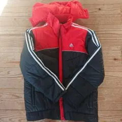 adidas ダウンコート 赤 黒 14Y サイズ160