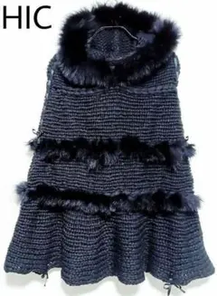 極美品✨トゥービーシック ポンチョ ケープ フォックスファー ブラック 黒 美品✧︎トゥービーシック ポンチョ ケープコート ウール100フォックス