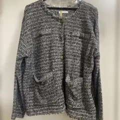グローバルワーク　ツイードニットカーディガン