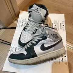 Air Jordan ハイカットスニーカー ホワイト/ダークグリーン