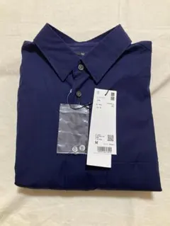 新品ユニクロ +J スーピマコットン 長袖シャツ ネイビー M