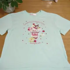 Sanrio Characters パフェ柄 Tシャツ ミントグリーン