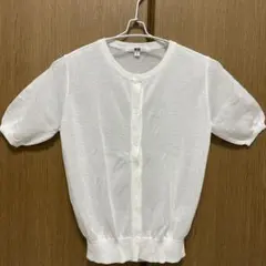【美品】UNIQLO 半袖カーディガン　M