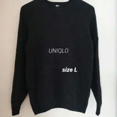 UNIQLO ユニクロ クルーネック・グレー長袖ニット・セーター L