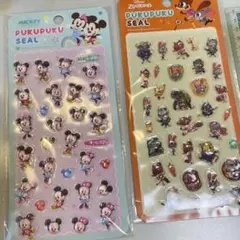 ミッキー ズートピア ぷくぷくシール 2シートセット