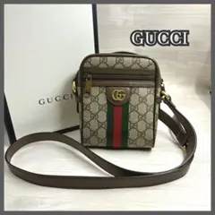 【美品】GUCCI グッチ　ショルダーバッグ　GG オフィディア　シェリーライン