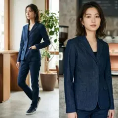 LANVIN × ACNE デニム テーラードジャケット インディゴ イタリア製のサムネイル