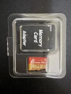 128GB MicroSDカード SDカード変換アダプター付き