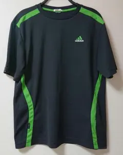adidas 半袖Tシャツ ブラック グリーン メンズのサムネイル