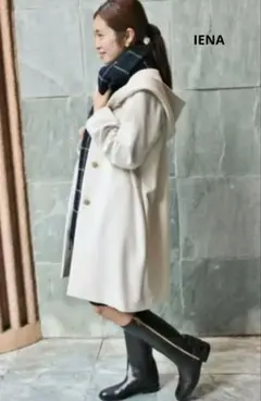 お値下げ　IENA イエナ　アンゴラ ビーバー フーデッドコート　38