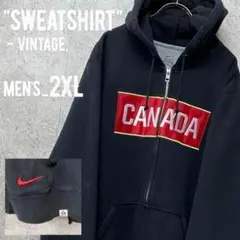 レア《NIKE ナイキ》カナダ代表 刺繍スウェットパーカー/メンズ2XL