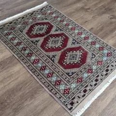 ペルシャ絨毯風 玄関マット レッド 60x40cm B3897 | Mercari