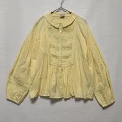 TSUHARU ツハル レースブラウス 長袖 ナチュラル イエロー SM2