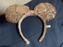 ディズニー カチューシャ スパンコール ピンクゴールド