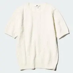 みっこ様専用。ユニクロ UNIQLO ケーブルクルーネックセーター Lのサムネイル