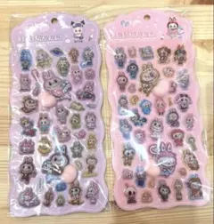 新品未開封　Labubu　ラブブ　おしりぷにぷにシール 2枚　3D　立体③