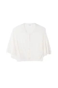 Butterfly Sleeve Cropped Cardigan whiteのサムネイル