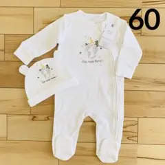 【☆新品☆】60 I'm new here！　ロンパース　帽子セット