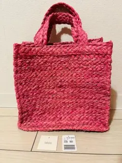 定価8800円 kakatoo かごバッグ 天然素材 ピンク