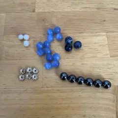 青　パール　ビーズセット ⚠️直線に6つ並んでいるビーズは磁石です。