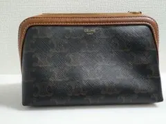 【正規品】【美品】CELINE チェーン付きクラッチ/トリオンフキャンバス