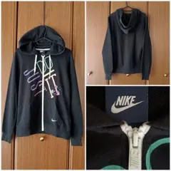 美品 NIKE JUST DO IT BLK ジップアップパーカー フーディー