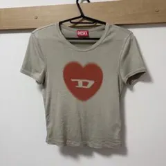DIESEL ハートロゴ クロップドTシャツ - メルカリ