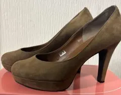 スエード ベージュ パンプス ハイヒールRosessence