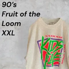 【激レア】90s フルーツオブザルーム XXL ビンテージ ネオンカラー