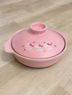【新品・未使用】キティちゃん　土鍋のサムネイル
